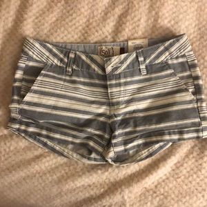 SO striped blue and white shorts